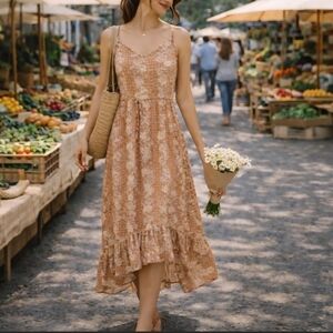 Boho Paisley Maxi Dress | Flowy Cottagecore Summer Dress - Size M